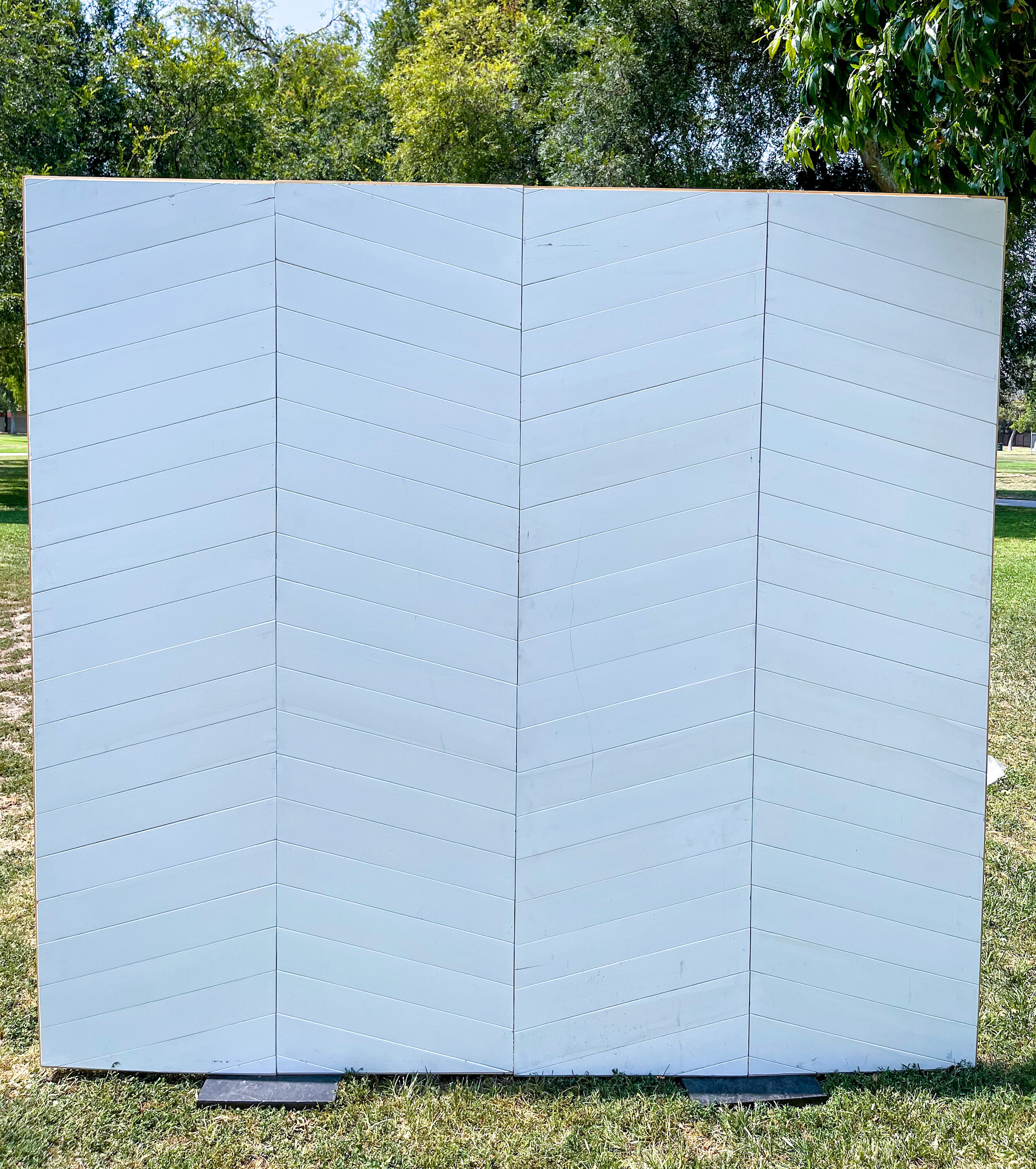 White Chevron backdrop 6.5ftx7ft $150