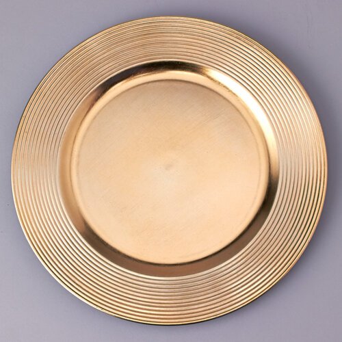 Acrylic Vinyl Grooves Gold Charger $0.95