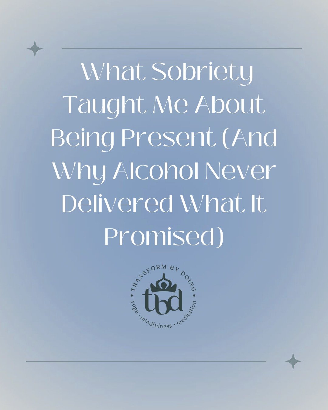 If you're someone who values mindfulness, who wants to be awake to your life, who's tired of going through the motions? Sobriety might be the practice you didn't know you needed. I created a meditation specifically for people navigating sobriety or q