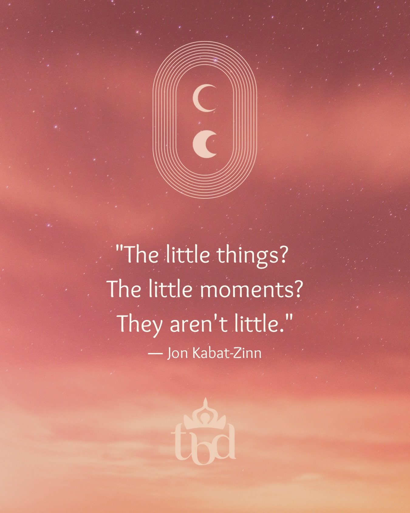 I needed to remember this today: don&rsquo;t get so busy chasing &lsquo;big&rsquo; moments that you miss the beautiful background noise that actually makes up the lived experience happening right now.

Mindfulness isn&rsquo;t about sitting in silence
