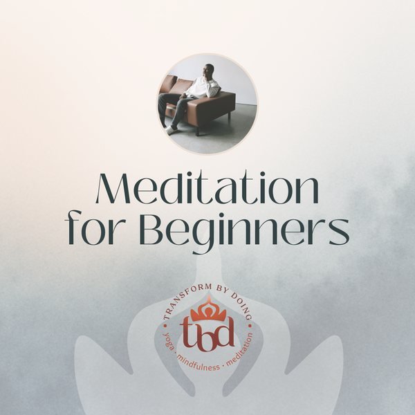 Meditation for Beginners — free guide cover from Transform by Doing