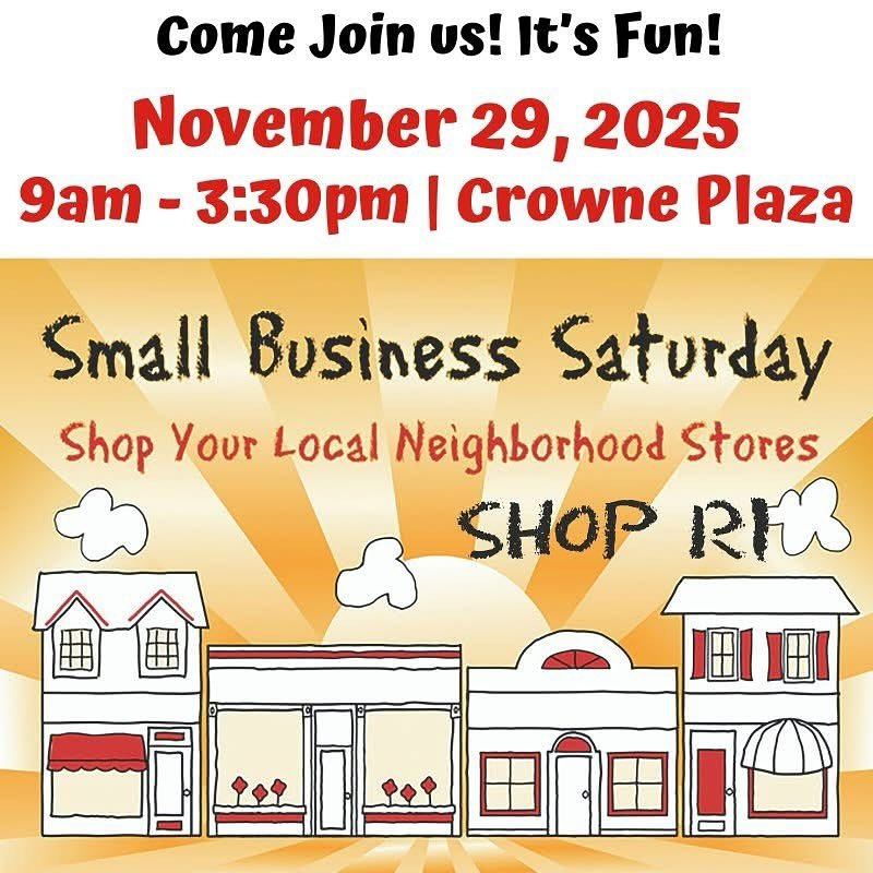 I hope everyone had a wonderful Thanksgiving! I am grateful to have a day that is all about giving thanks and appreciating what we have. 

Small Business Saturday will be tomorrow at the Crowne Plaza Warwick from 9am-3:30pm. Come do your holiday shop