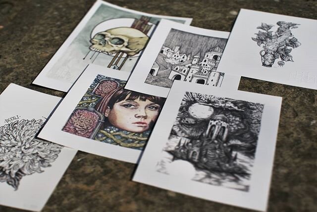 My special-disease-time discount will continue until midday on Sunday! 
The 20% discount offers the chance to get this collection of 6 gicl&eacute;e prints for &pound;20, as well as the usual T-shirts and some large prints being available :-) Use cod