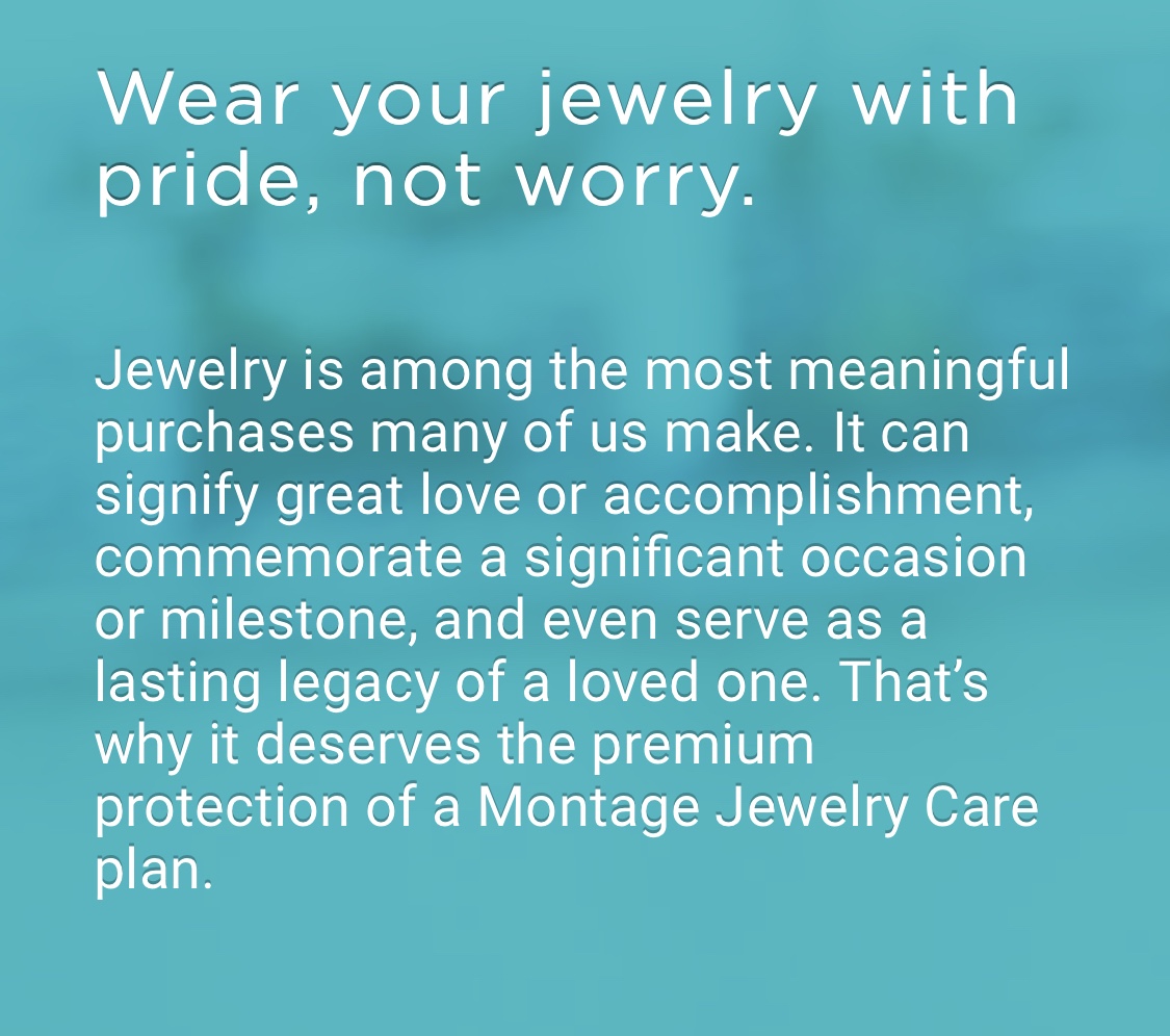 Montage Jewelry Care Plan — Northwood Jewelers