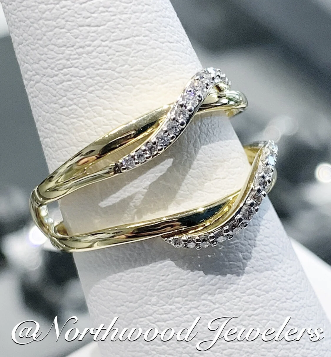 Sku # 120-10294 14K Yellow Gold u0026 Diamond Ring guard u2014 Northwood 