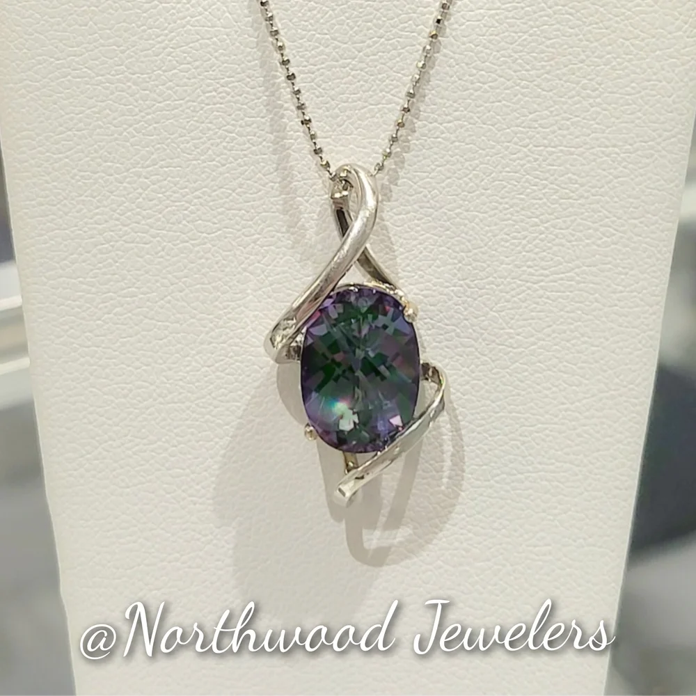 Sterling Silver Created Alexandrite Necklace #400-12045 — Northwood Jewelers