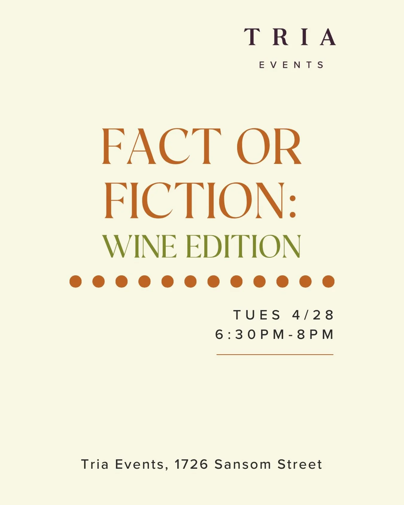 Wine myths&hellip; busted 🍷

Does expensive wine actually taste better?
Should red always be room temp?
Is ros&eacute; always sweet?

We&rsquo;re putting it all to the test.

Join us on Tuesday, April 28th, for an interactive tasting where you&rsquo