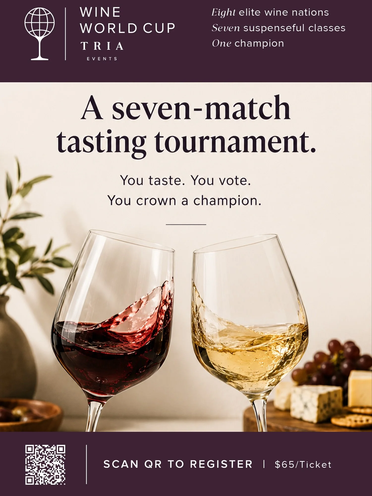 Philadelphia is hosting one World Cup this summer.We&rsquo;re hosting another. 🍷⚽️

Introducing the Tria Wine World Cup &mdash; a seven-match tasting tournament where eight celebrated wine nations go head-to-head in blind tasting matchups.

You tast
