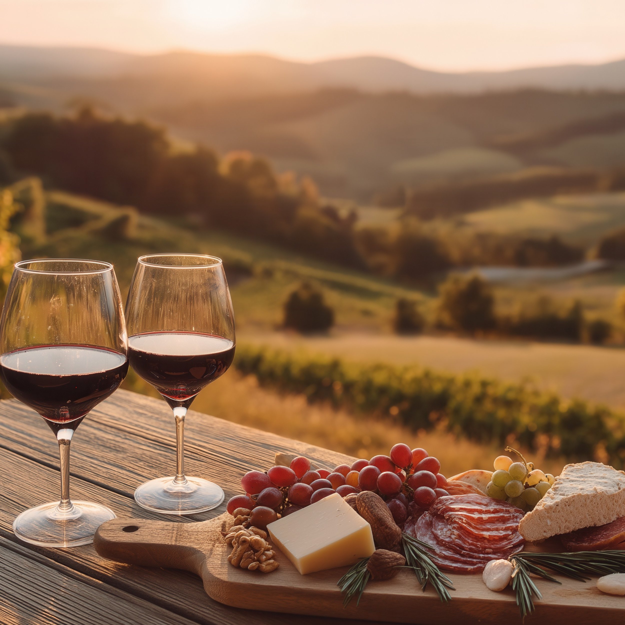 Wine and Cheese in Tuscany