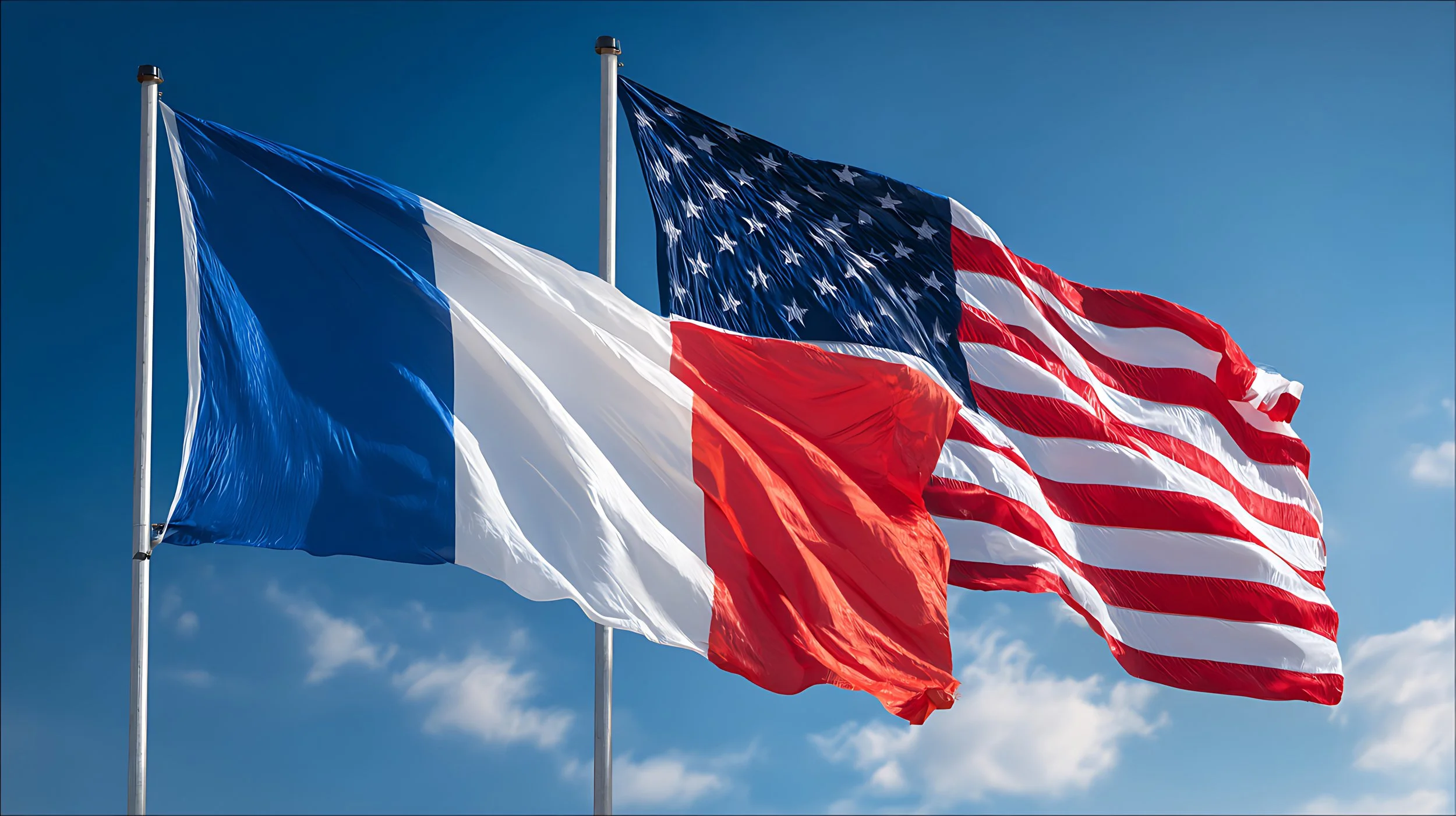 Flags of France and USA