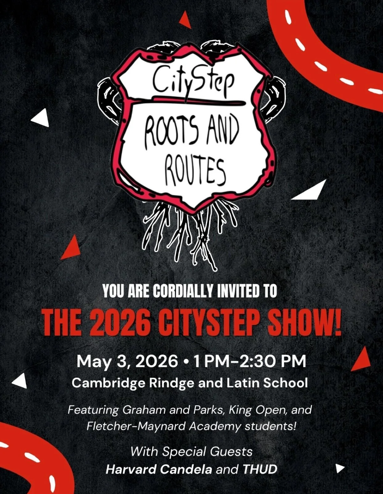📣 THIS WEEKEND: Come see CityStep Harvard and Cambridge kids this Sunday in their end-of-year show!

Join the CityStep Harvard company on May 3rd for their Spring 2026 Show: Roots and Routes! And as an added BONUS: CityStep will perform at Harvard&r