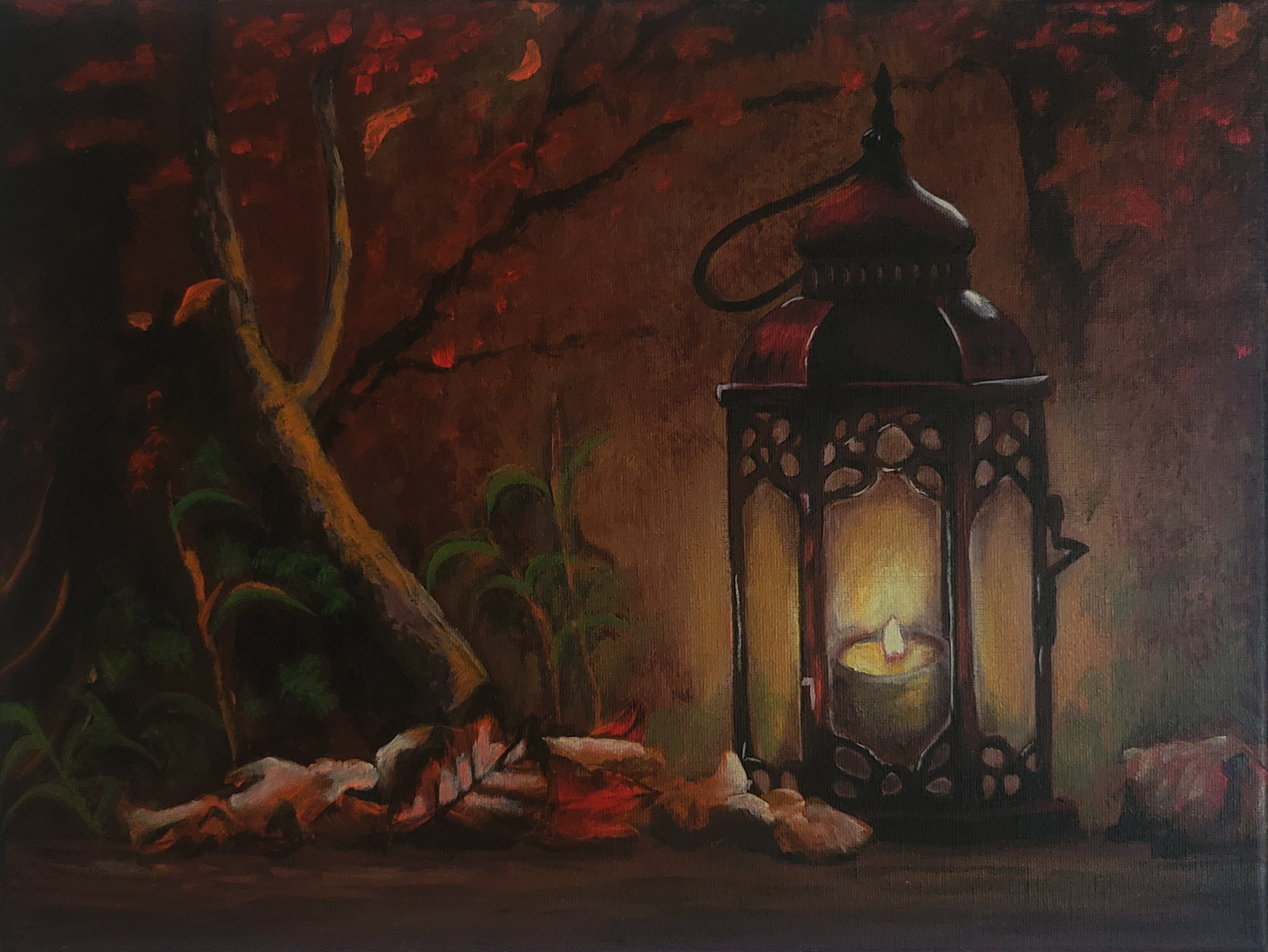 Autumn Lantern Study (Acrylic)