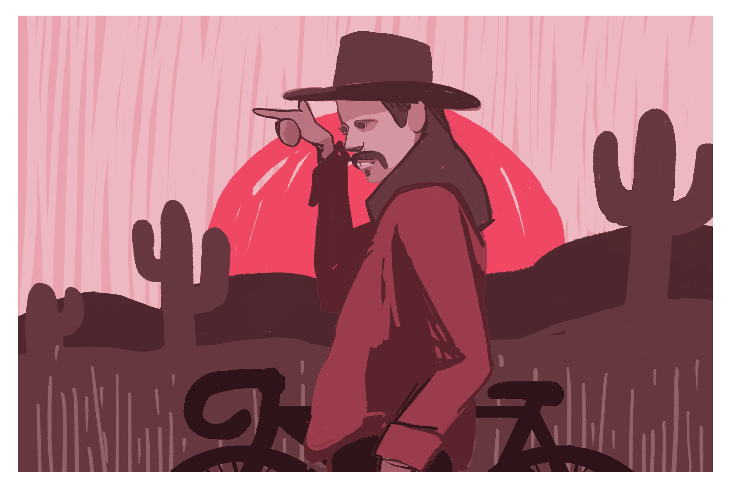 Memphis Cowboy Print 8x12in