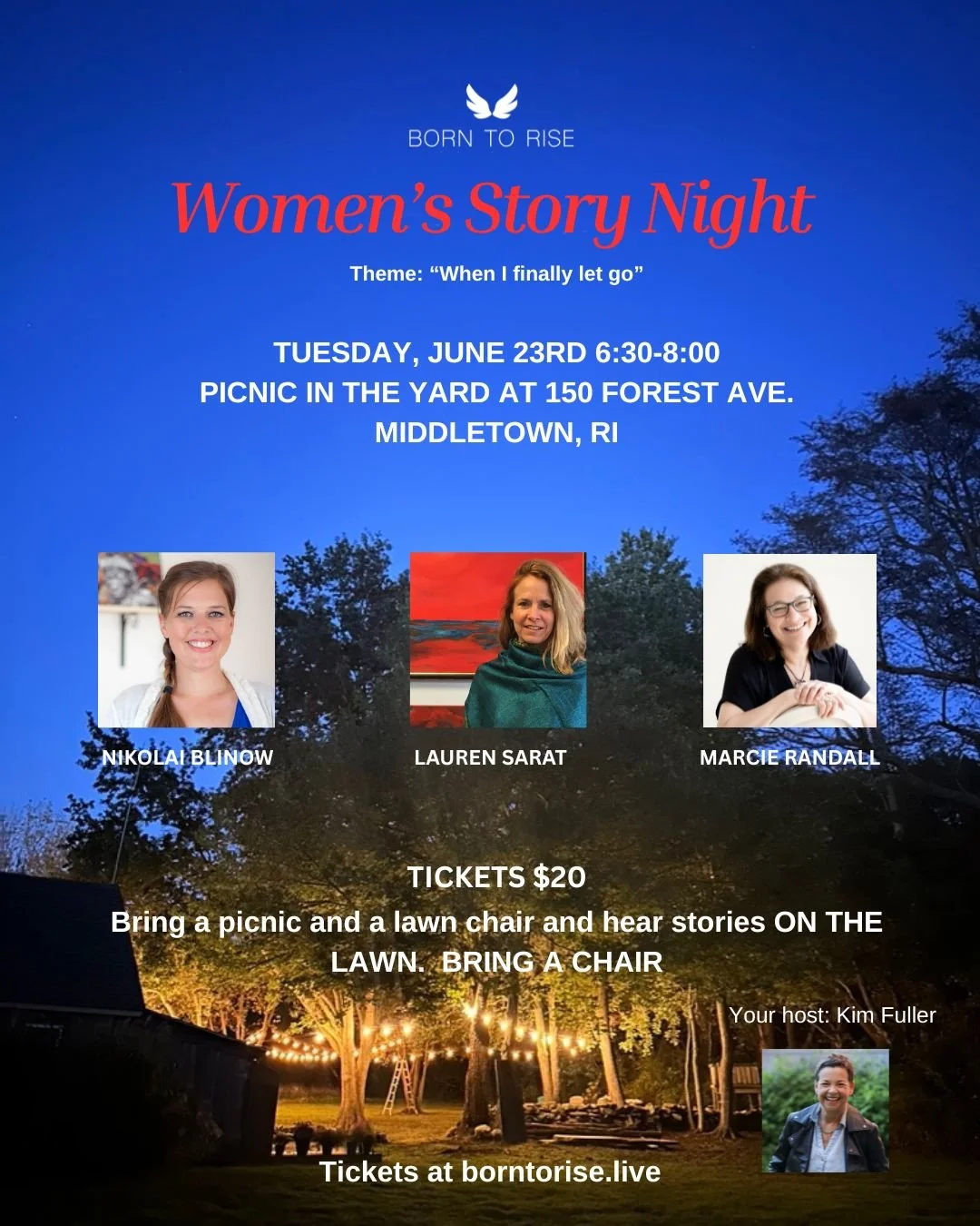 Women's Story night under the stars