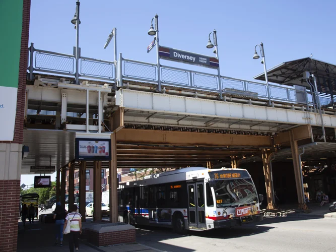 Diversey Train Station Chicago