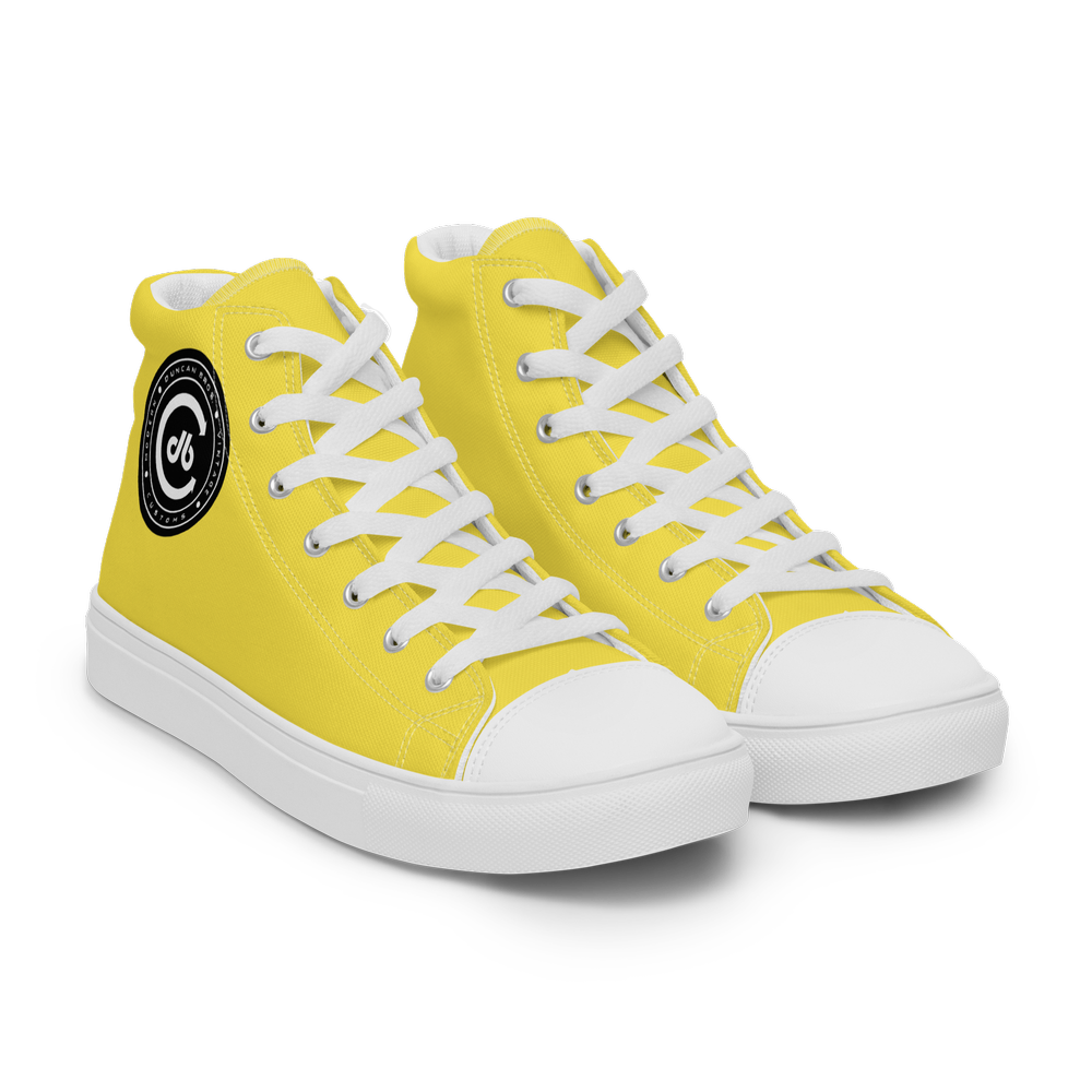 Shoes - Men's High Top Canvas  Classic Badge [Yellow] — Duncan