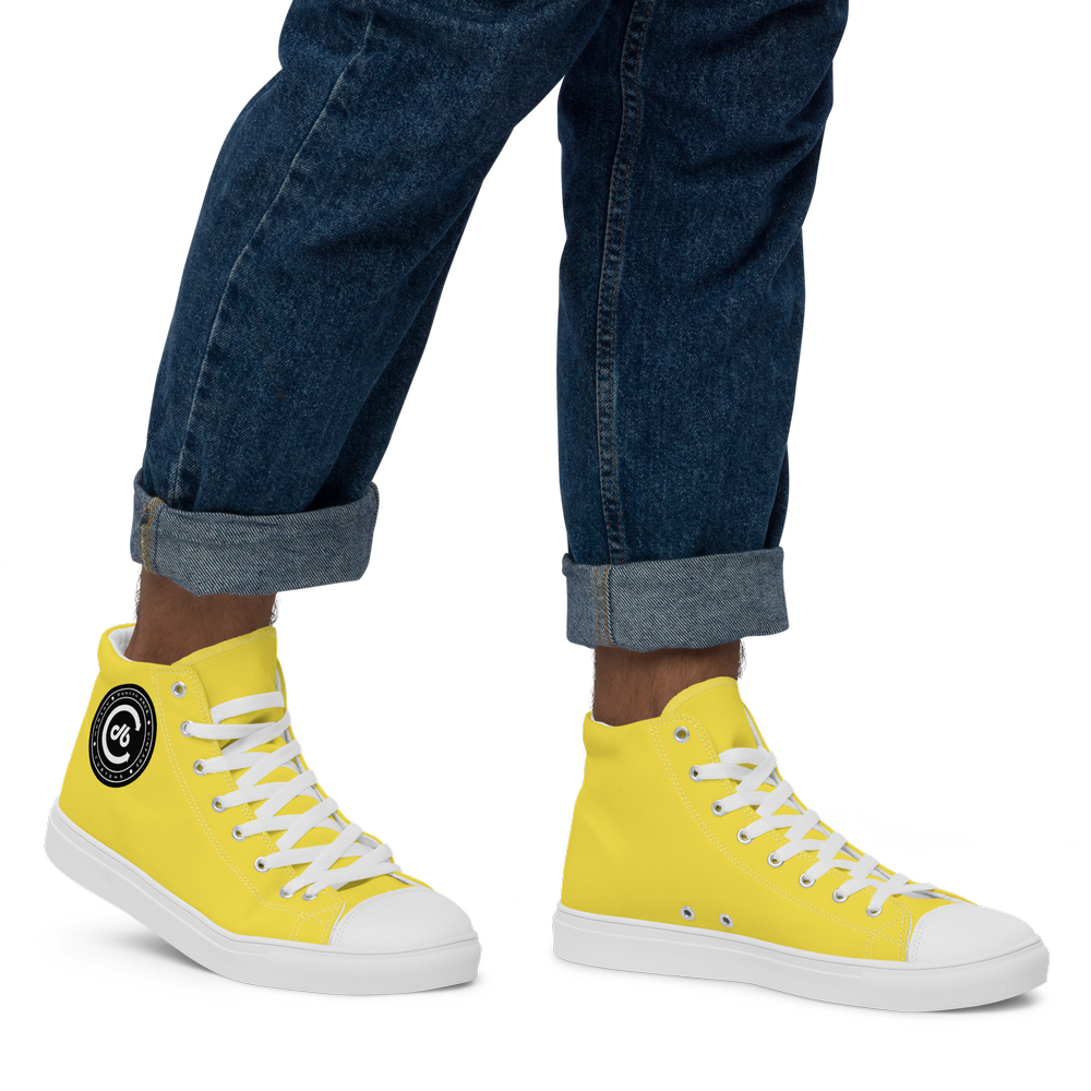 Shoes Men's High Top Canvas Badge [Yellow] — Duncan Brothers Customs