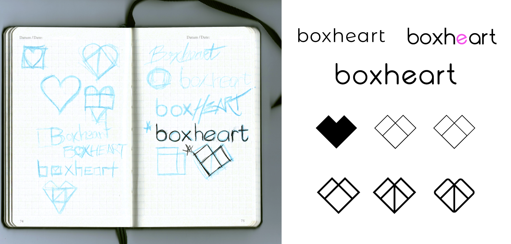 The idea for boxheart came from delivering the final product to clients in a box.