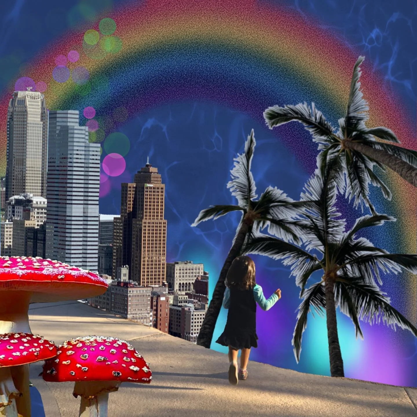 Off the beaten path ✨🌈
.
.
.
Second piece in this series uses some pictures I dug up from my phone&rsquo;s camera roll of my niece at the Googleplex and the Pittsburg skyline.
.
.
.
.
If you know me, you know that my life over the last 6 months has 