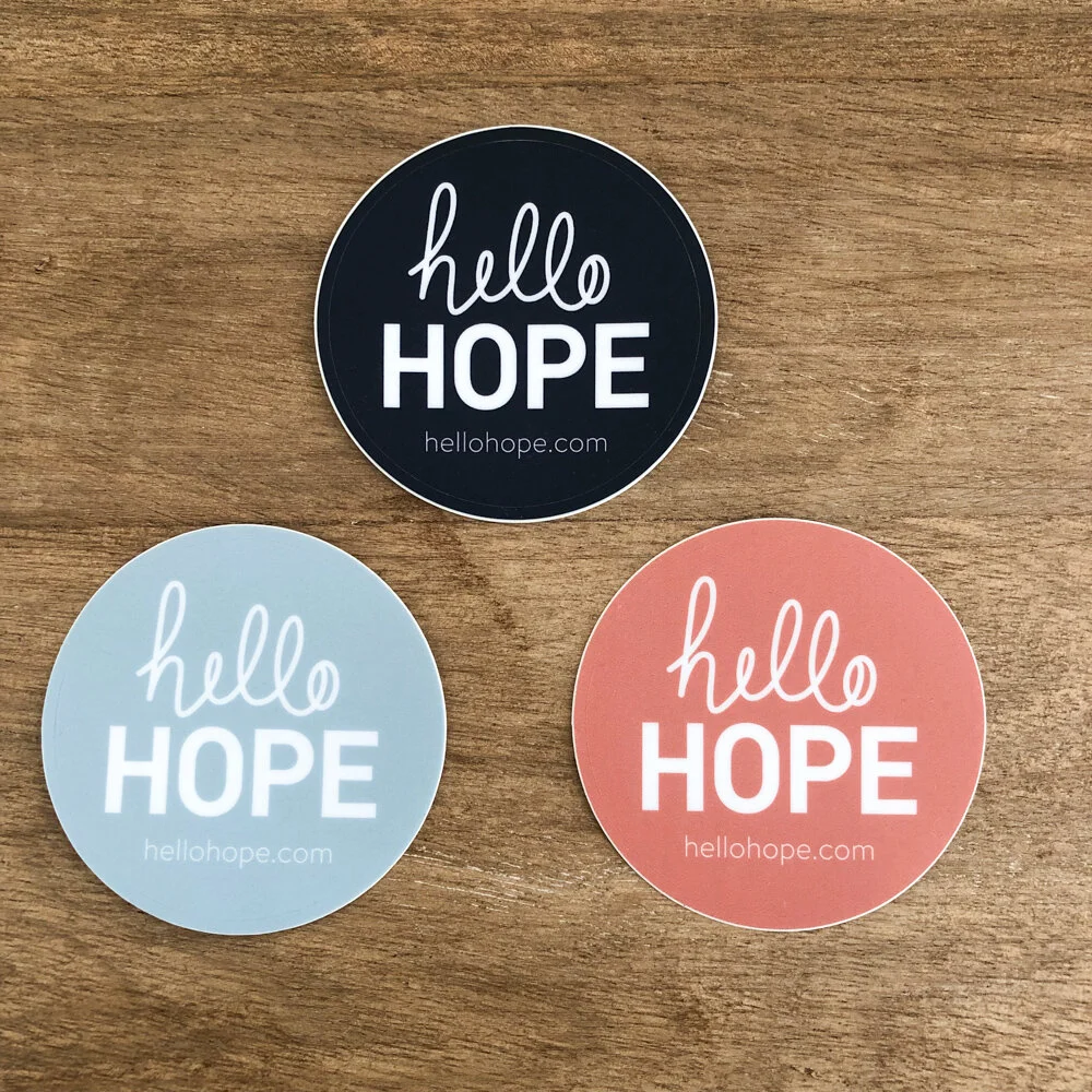 helloHOPE Round Sticker (2.5")