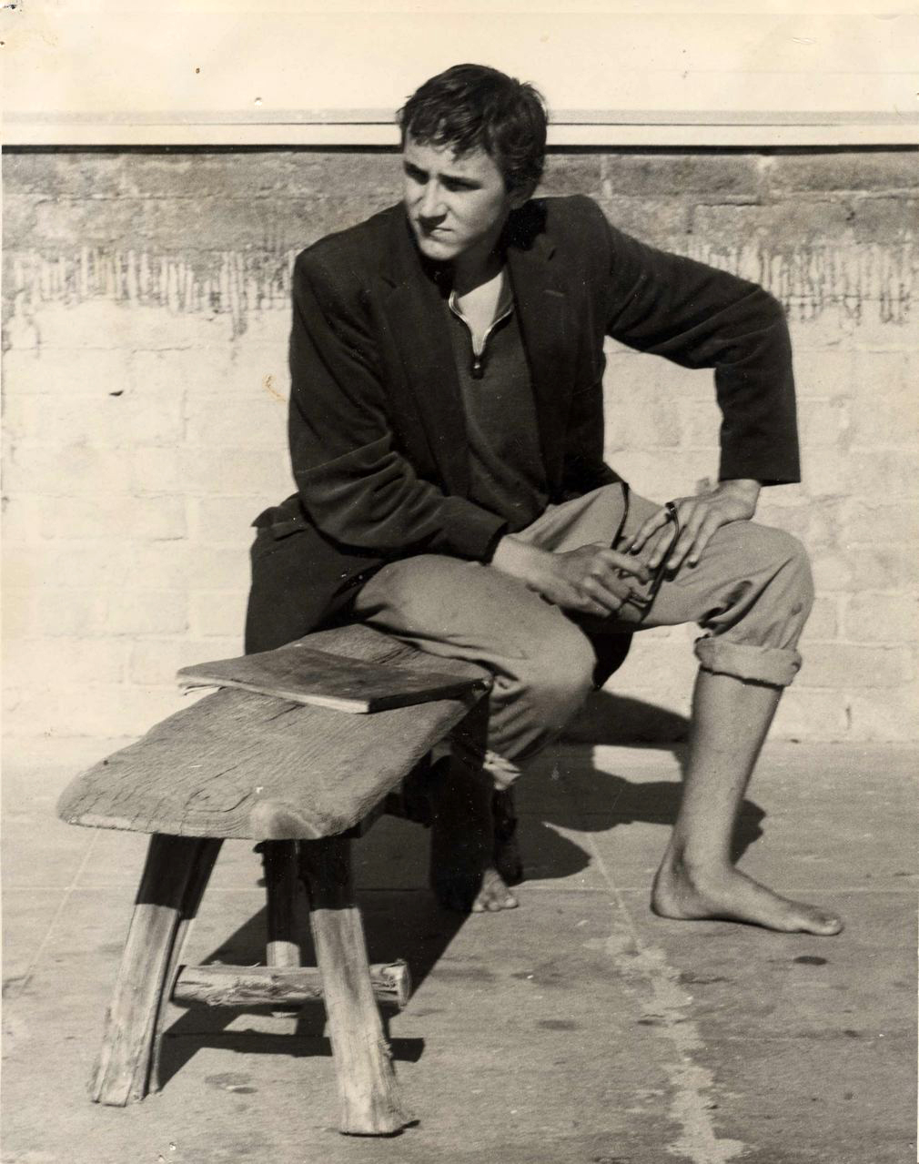 The artist in Venice Beach, CA circa 1961