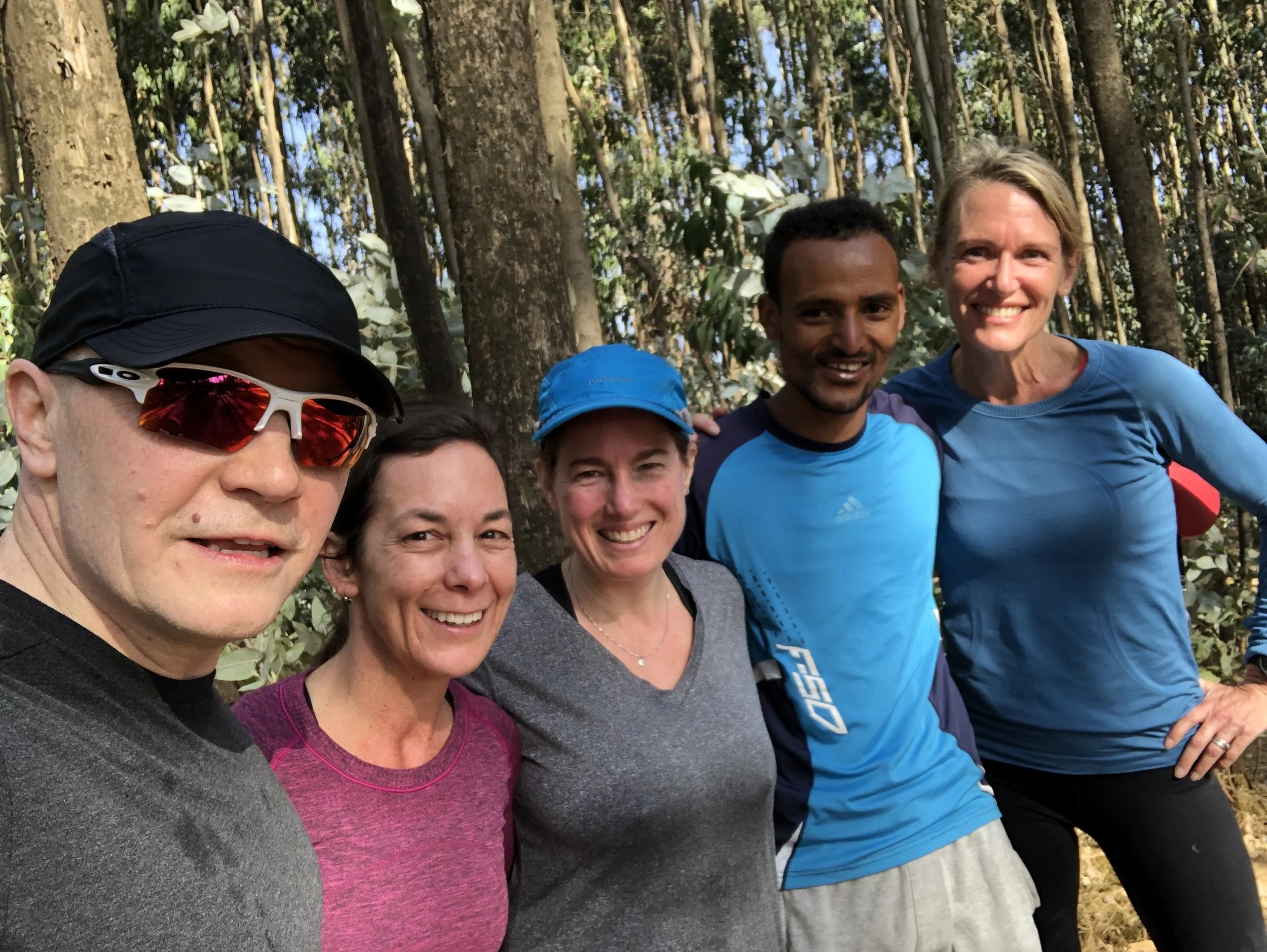 Post-run smiles with our guide.