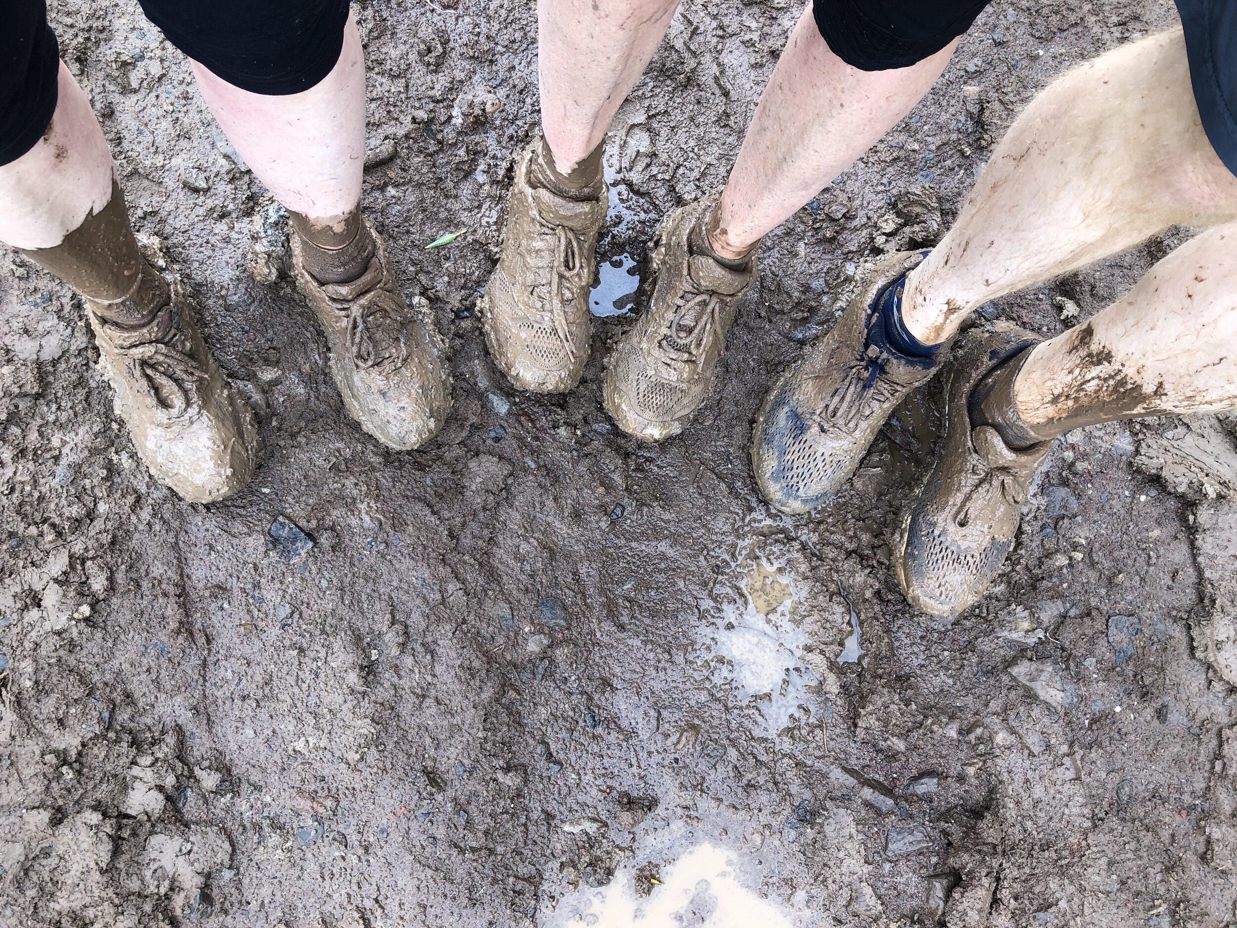 No one lost a shoe. But we all sunk down to mid-calf at some point.