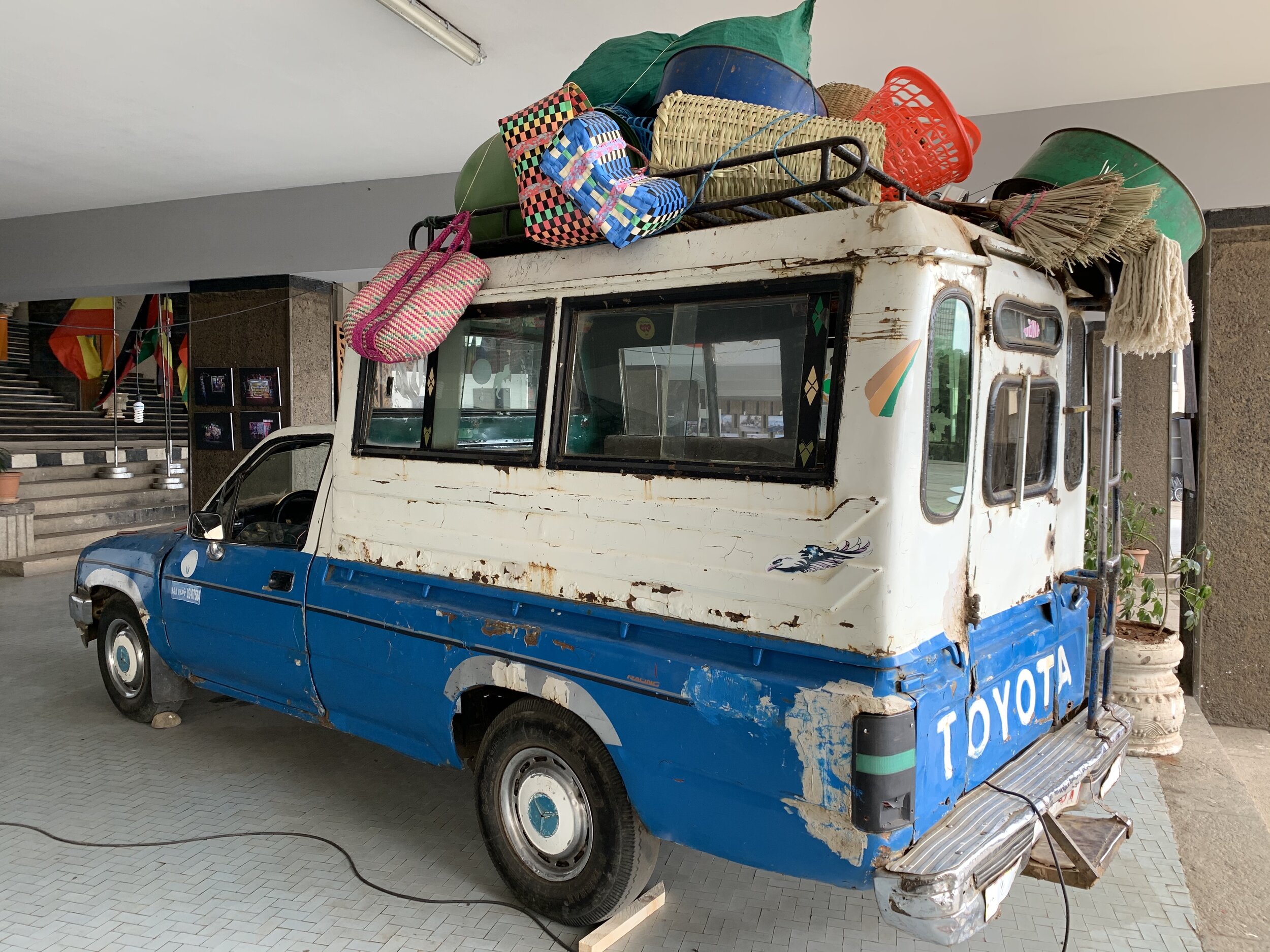 A full pick-up version of the ubiquitous "blue donkey" (Addis's taxi cabs).