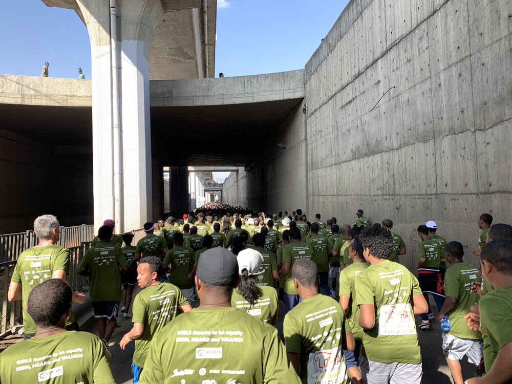 More than a kilometer in, led down a narrow passage, just before it opened up and we were undeterred.