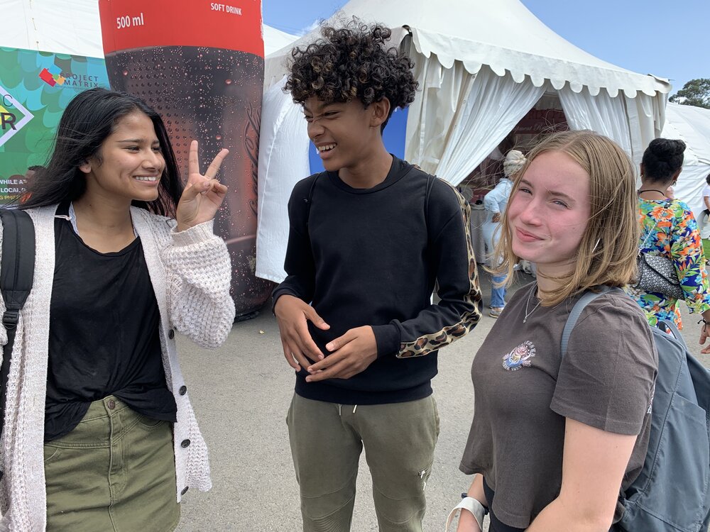 Nandini, Rio and Maya (as pestered to pose at the Diplomatic Bazaar).