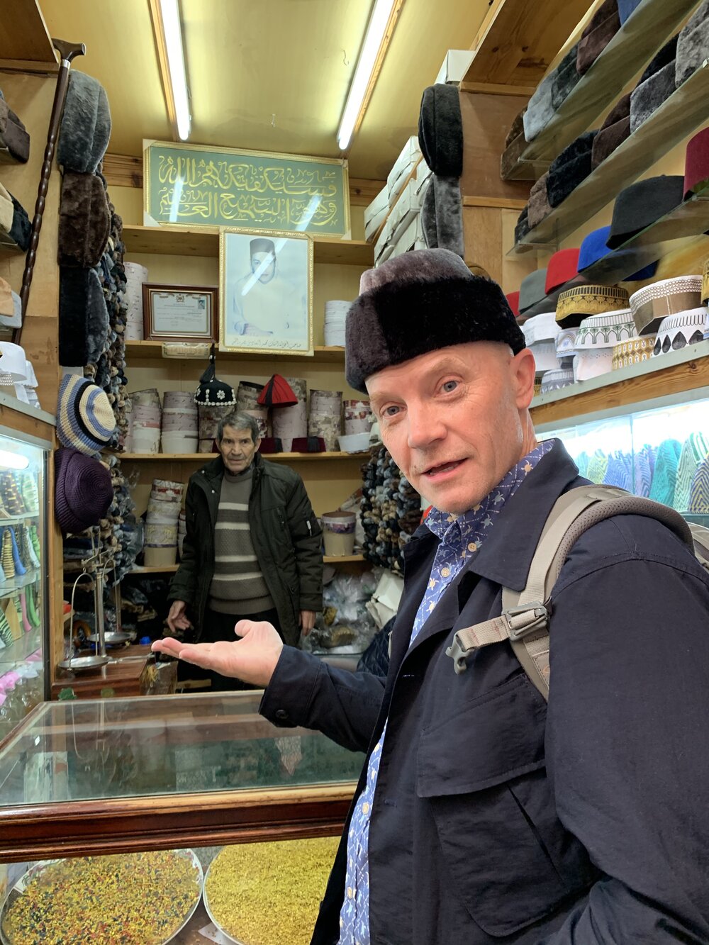 It seems a sacrilege to try on something other than a fez in Fes. But that's how I roll.