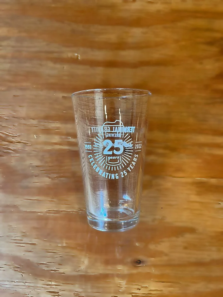Pint Glass 25th Anniversary — Terminal Gravity Brewing