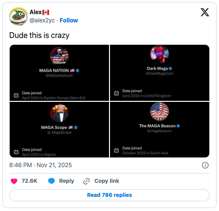 X's new location transparency feature unleashes questions about origins of MAGA accounts