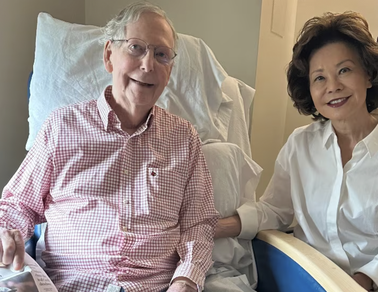 McConnell took a photo with that day’s newspaper. The internet has questions.