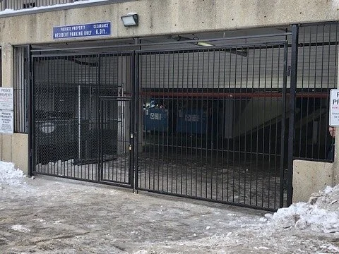 We completed a new custom entry gate for one of our clients downtown. You can see the finished product and the before picture of the existing chain link gate. We can help you beef up your buildings security or provide an array of custom steel designs