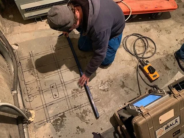 When coring or drilling through concrete it’s important to know what’s in it so you don’t cause any structural damage. We use GPR locate technology to identify the items in the slab to provide for safe work environment and to protec