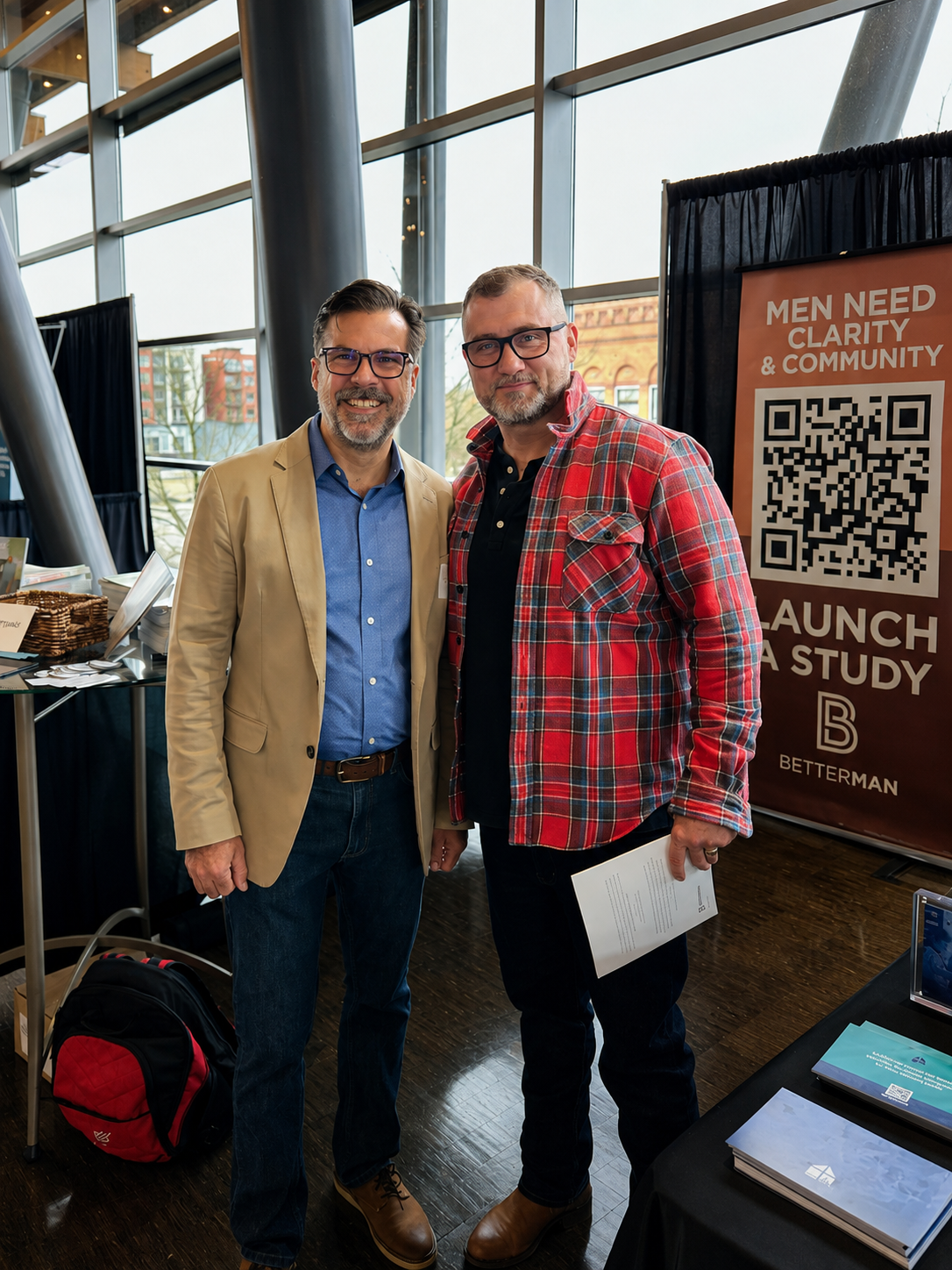John Schwandt with Chris Harper, BetterMan CEO