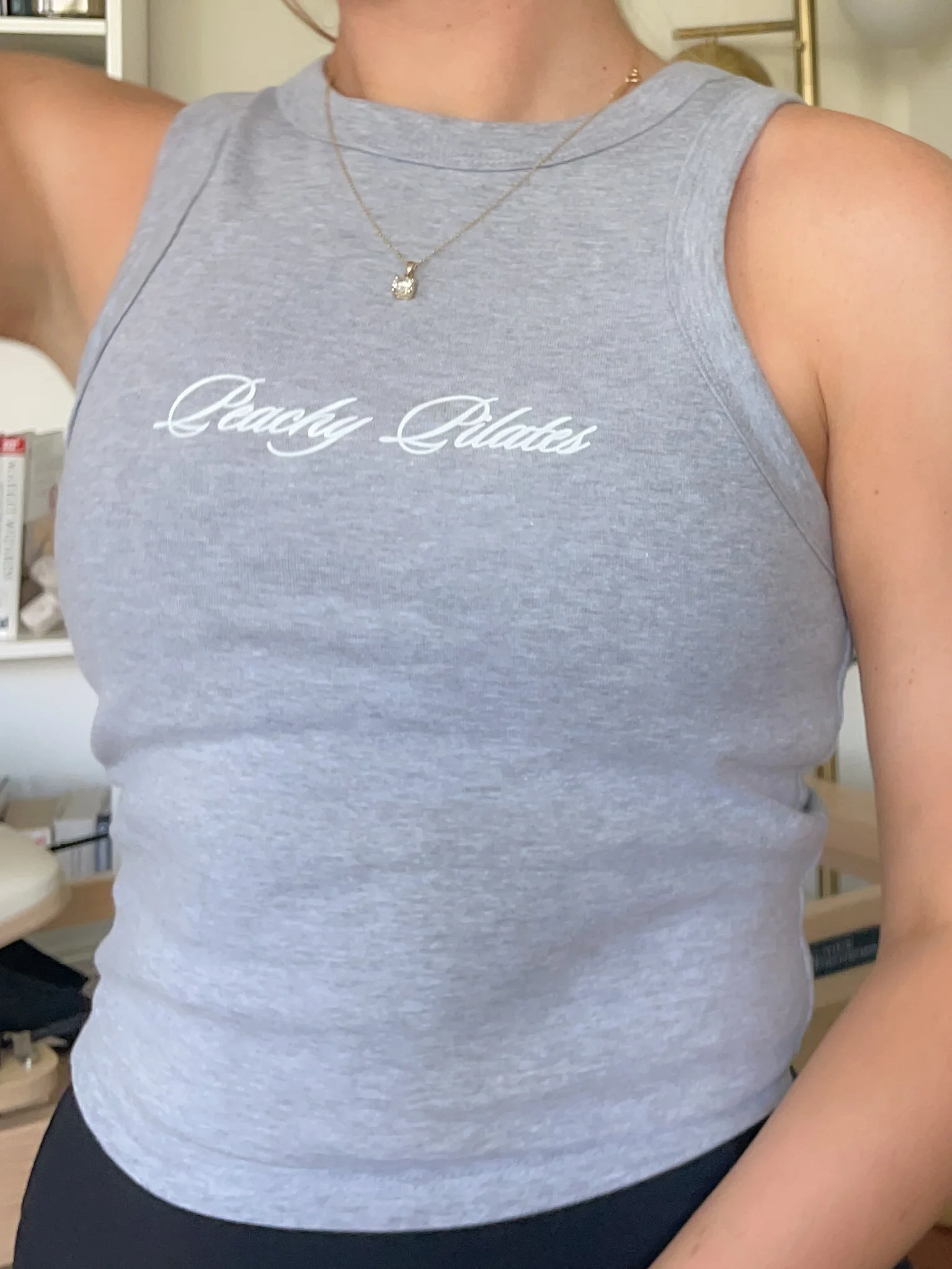 Girly Script Tank - Heather