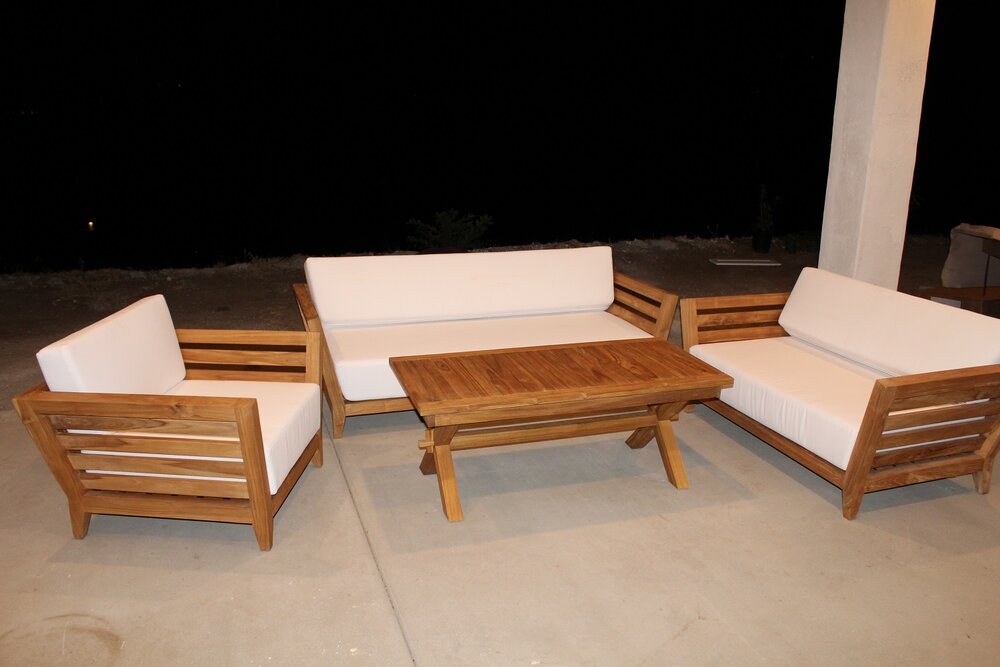 Allegra Teak Outdoor Patio Furniture, Teak Outdoor Furniture Set
