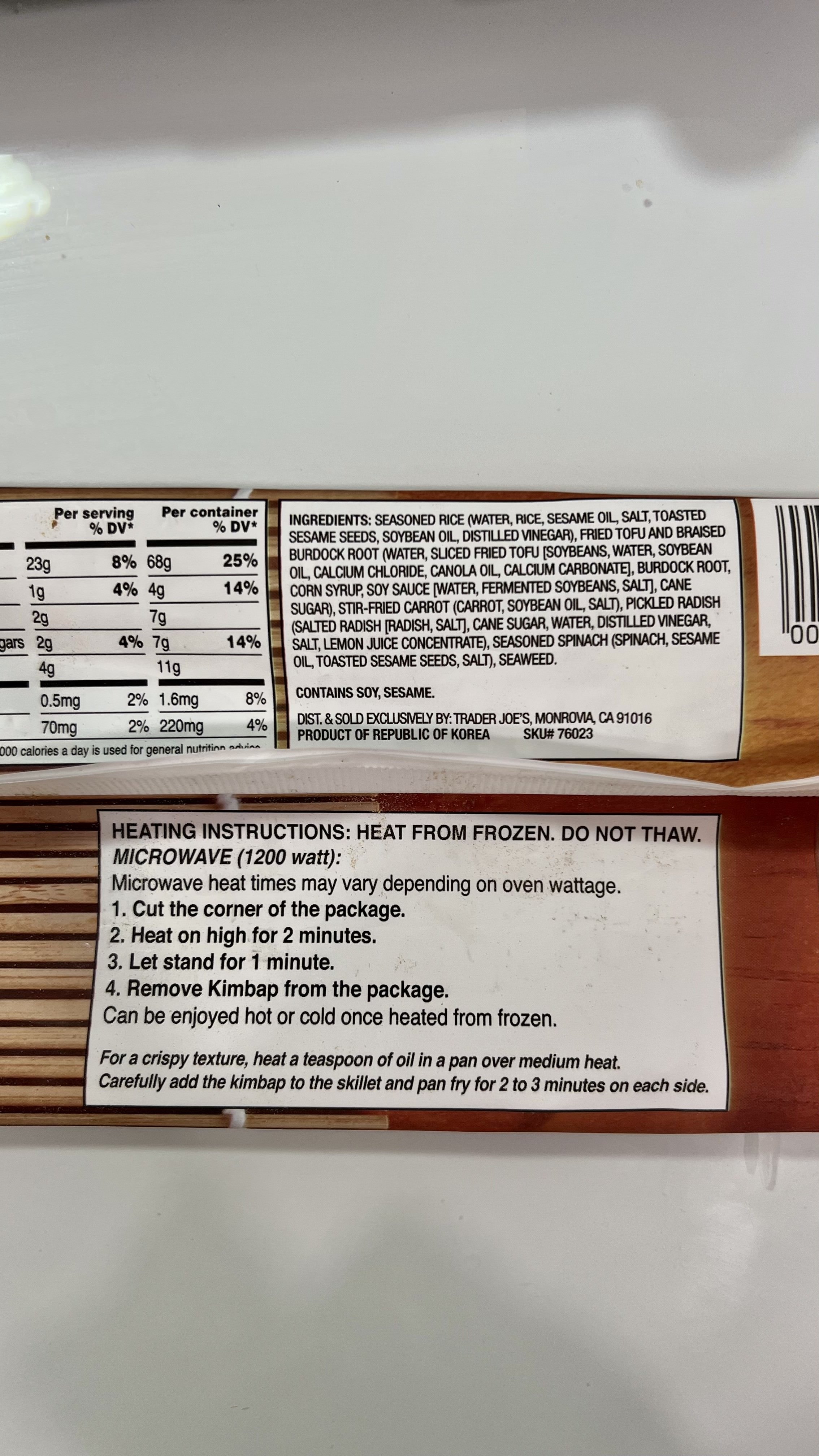 Ingredients List + Instructions