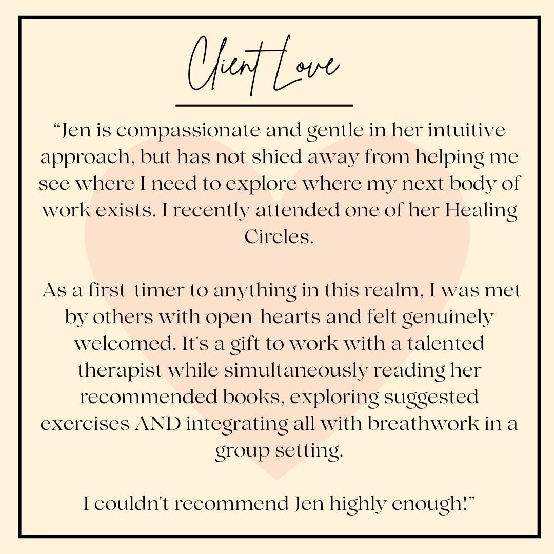 Sometimes its hard to put into words what I offer. Hearing feedback from my clients helps motivate me to continue to do my work. I feel so lucky to do what I love in this lifetime!

#breathworkhealing #EMDR #EMDRtherapyworks #trustyourintuition