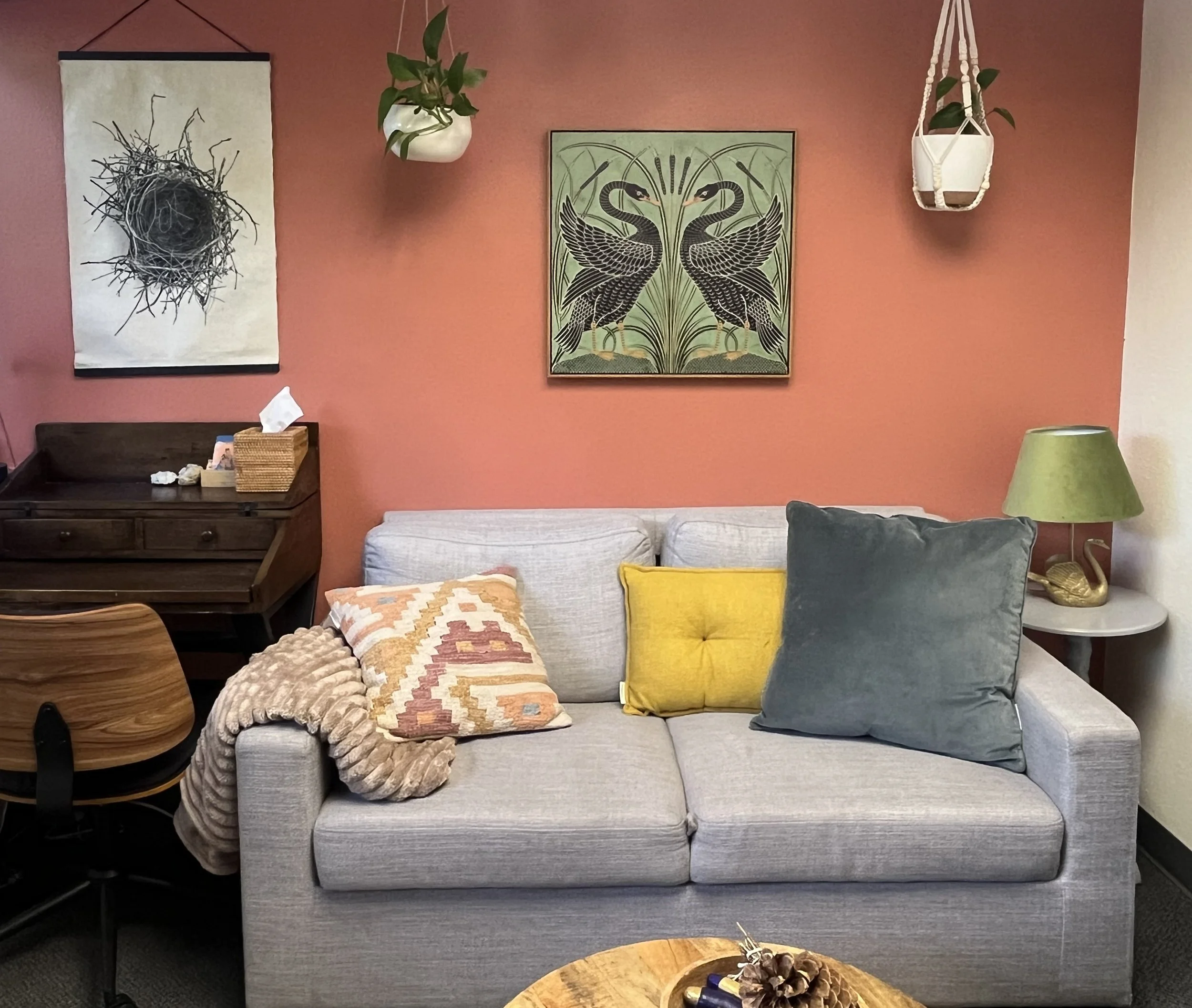 Warm and intimate psychotherapy space for Fort Collins, CO