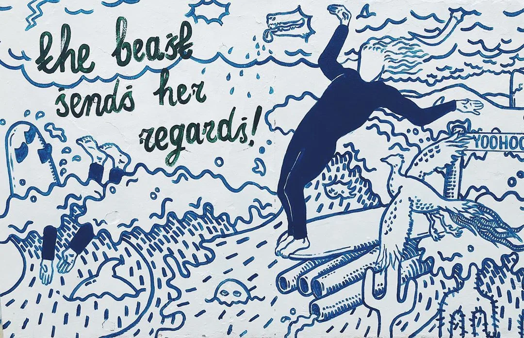 Close Up of Bondi Mural