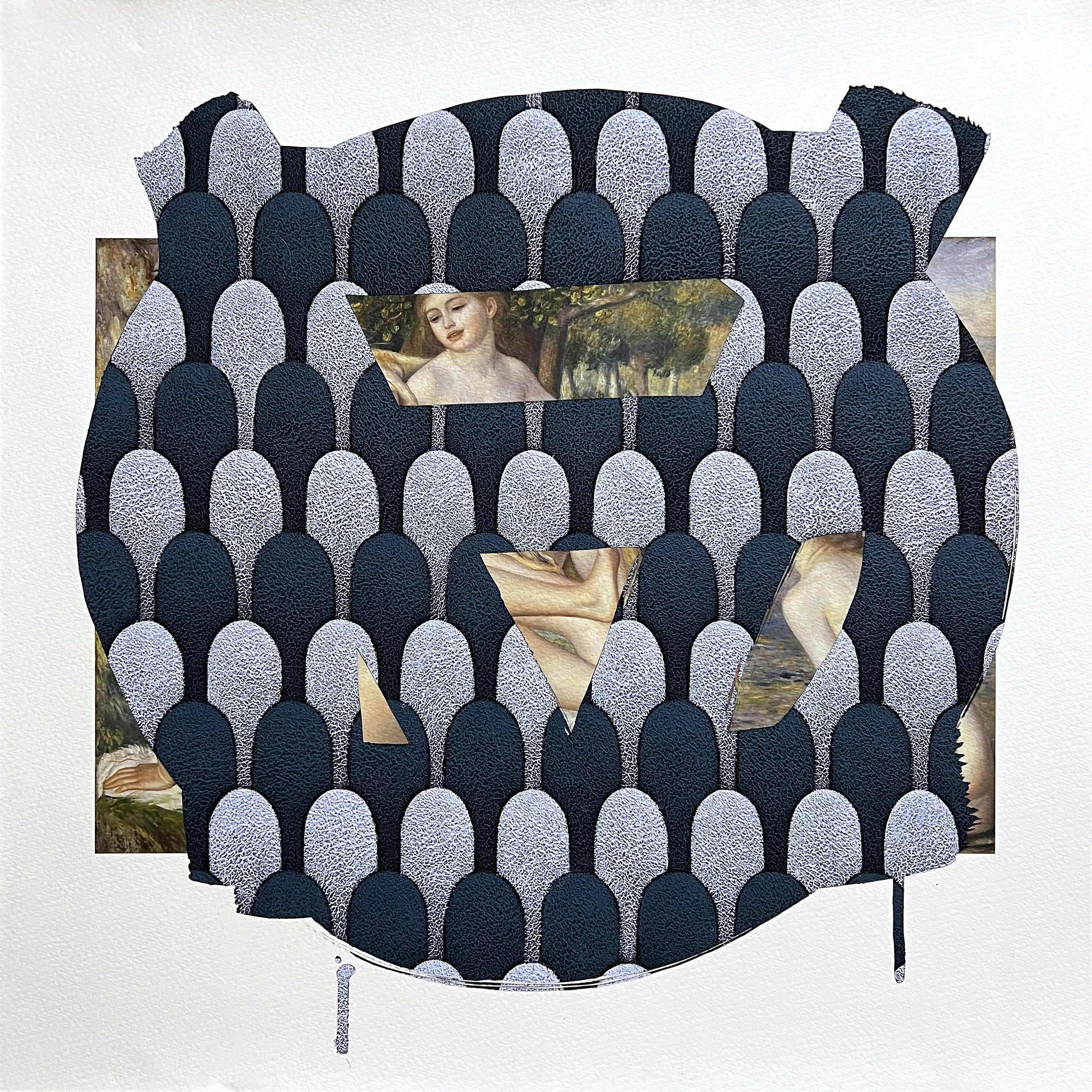 InnerSpace#2517-LOVE-A.R. Acrylic gouache on printed paper 45.0x45.0(cm) 2025.jpg