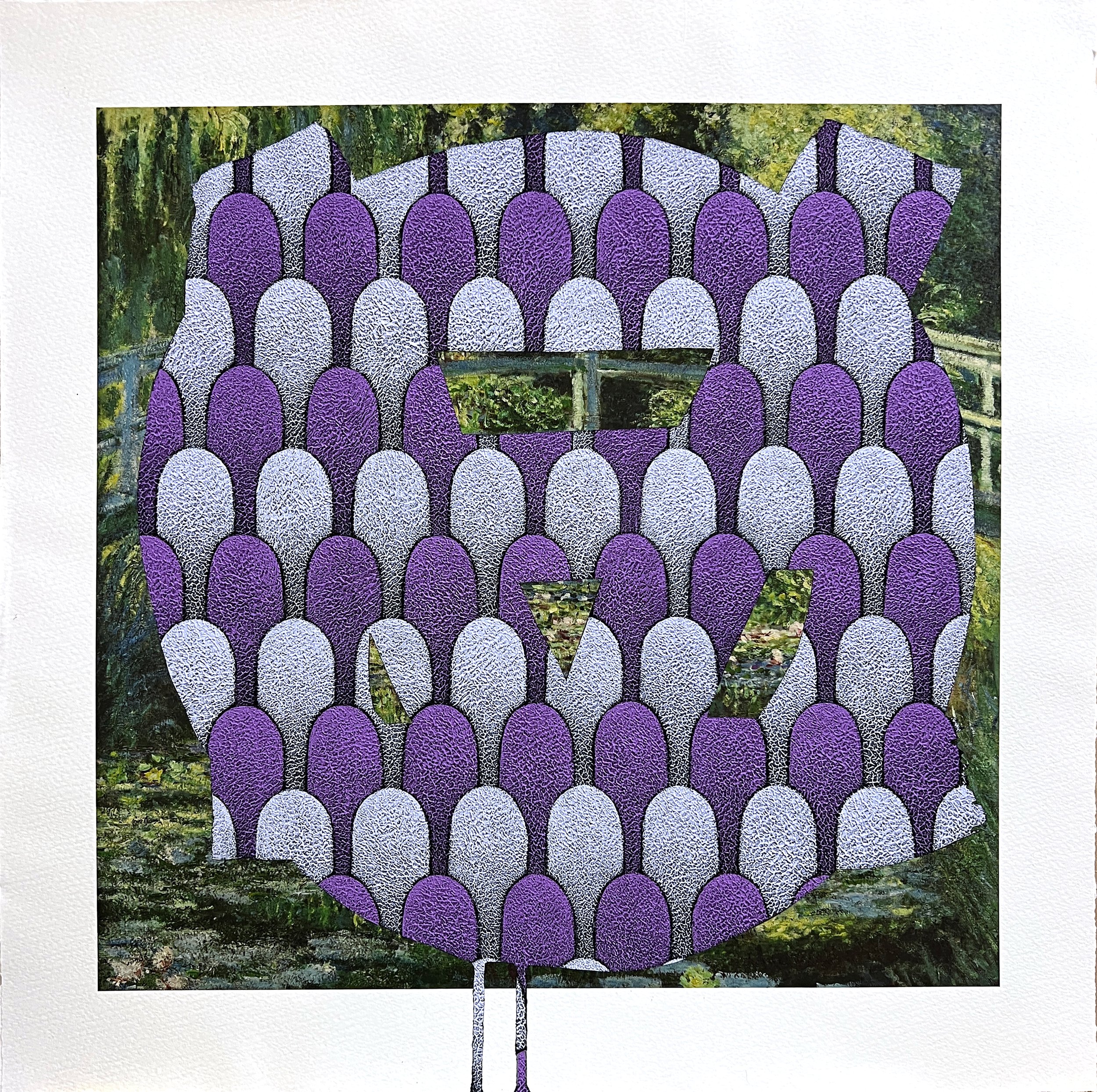 InnerSpace#2518-LOVE-C.M. Acrylic gouache on printed paper 45.0x45.0(cm) 2025.jpg