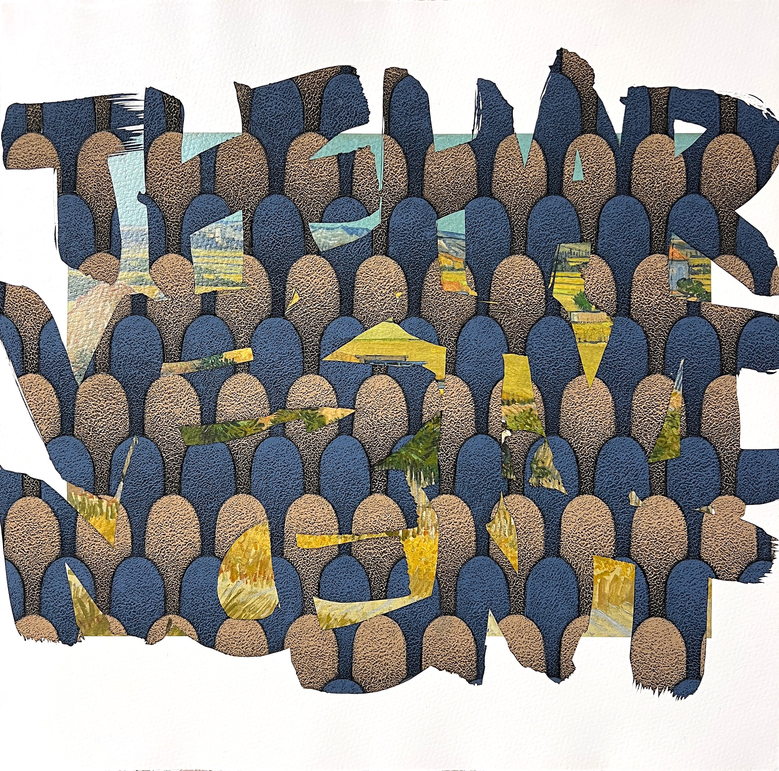 InnerSpace#2520-The harvest-V.G. Acrylic gouache on printed paper 45.0x45.0(cm) 2025.jpg