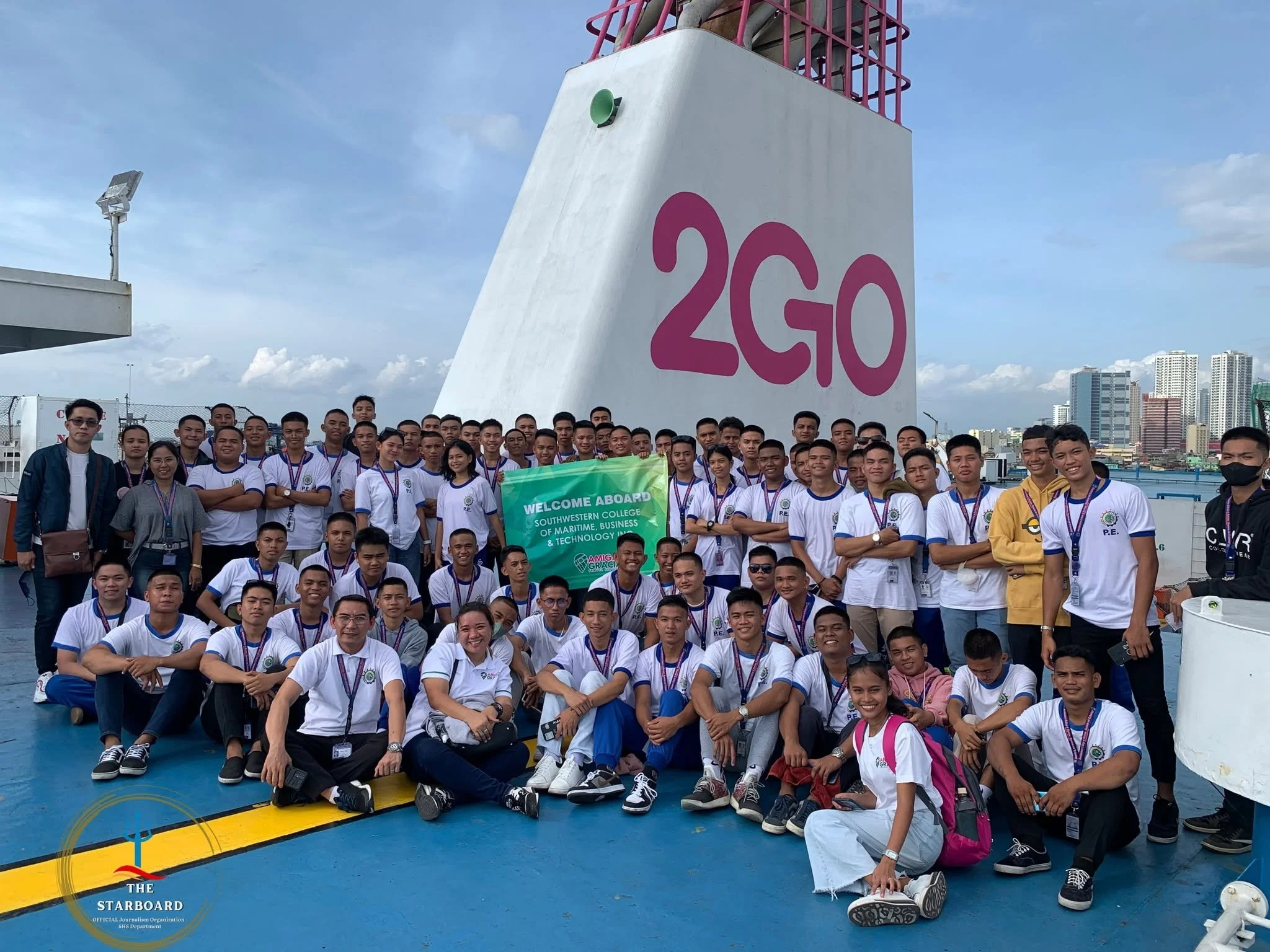 SCMBT's Grade 12 TVL-Maritime students are onboard the ship 2GO Travel in fulfilment of their work immersion requirements.