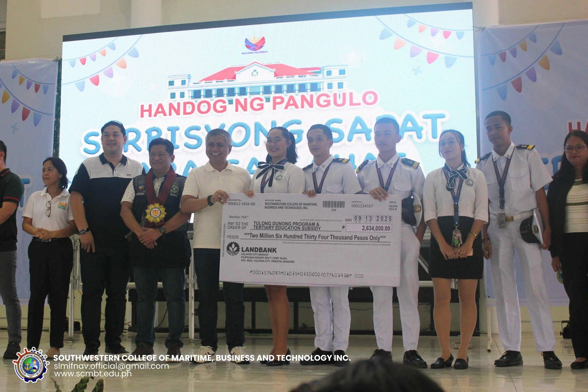 SCMBT Participates in CHED-Led Payout Activity of UniFAST Grants
