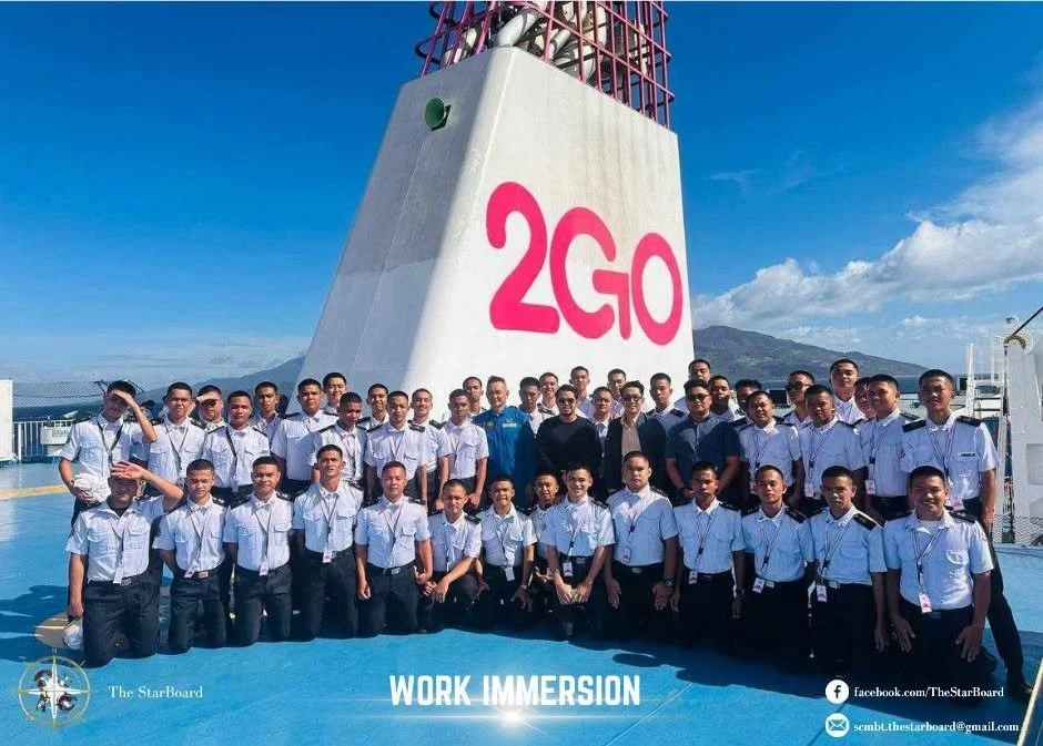𝗡𝗘𝗪𝗦 I Eighty-eight Senior High School maritime students recently reached a remarkable milestone as they successfully completed their onboard work immersion program.