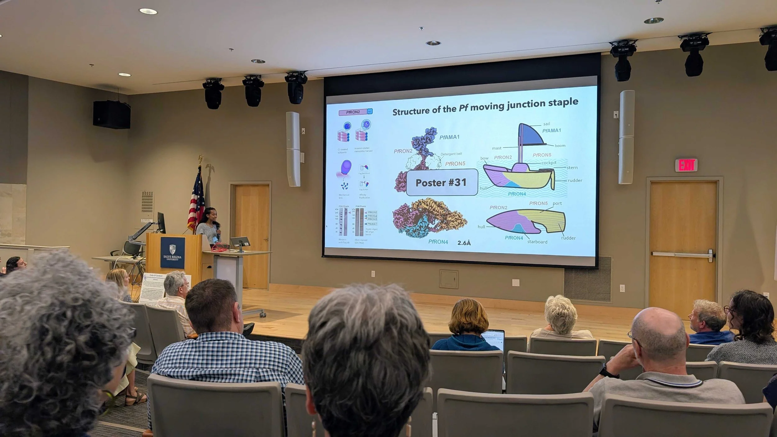 Messi giving her teaser talk at the Biology of Host-Parasite Interactions GRC!! #HostParasiteGRC